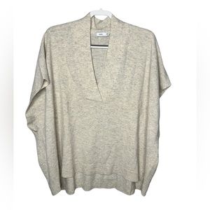 Vince Wool Cashmere Blend Poncho Cape Cream V-Neck Size XS